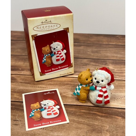 2005 HALLMARK KEEPSAKE ORNAMENT QXG4432 SNOW BEAR BUDDIES BY ANITA ROGERS - Picture 7 of 11